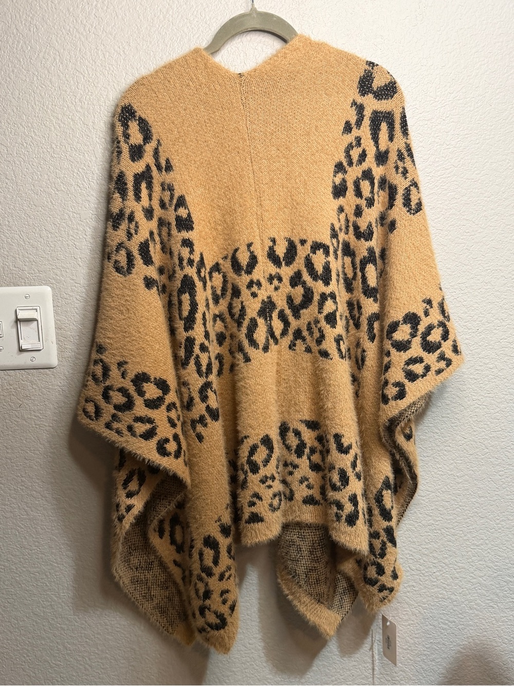 Leopard-Print Open Front Cardigan - Camel - Picture 4 of 4